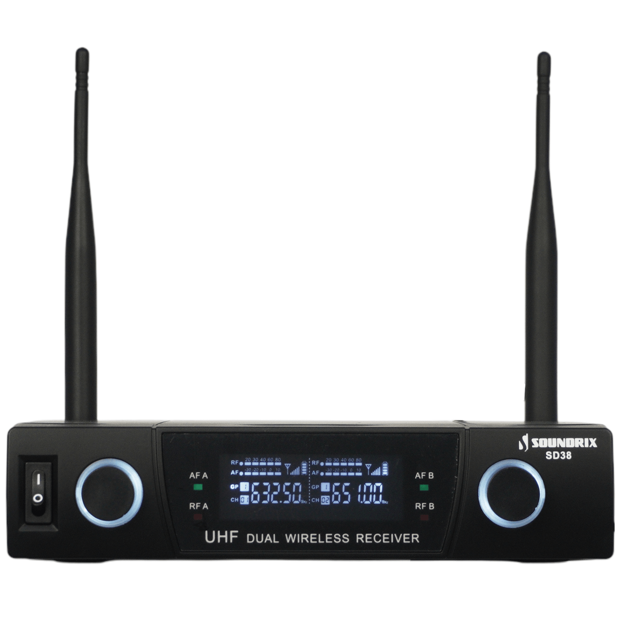 Microfone Sem Fio Duplo de Mao UHF SD38 MM - Soundrix-1